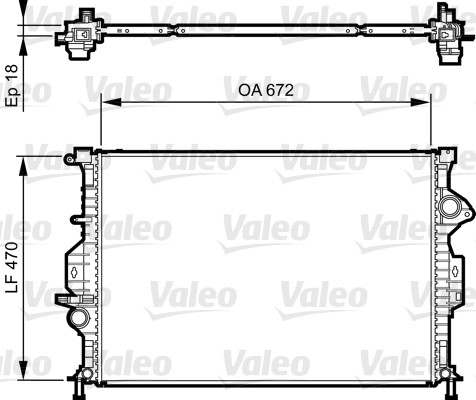 Kylare, motorkylning Valeo 735373 VALEO