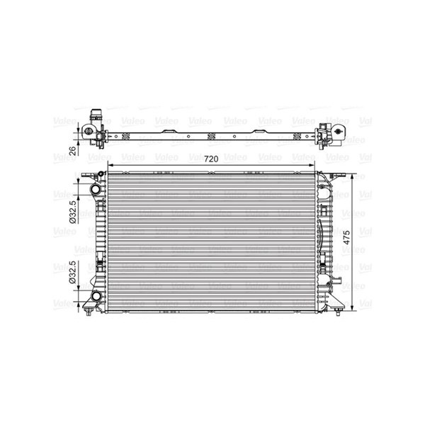 Kylare, motorkylning Valeo 735471 VALEO