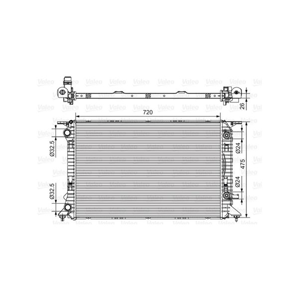 Kylare, motorkylning Valeo 735472 VALEO