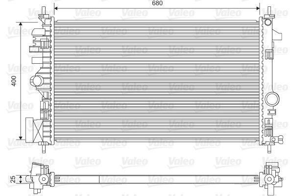 Kylare, motorkylning Valeo 735482 VALEO