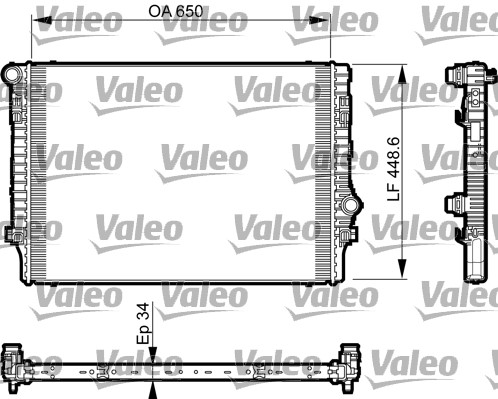 Kylare, motorkylning Valeo 735548 VALEO