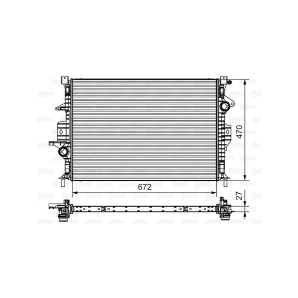 Kylare, motorkylning Valeo 735552 VALEO