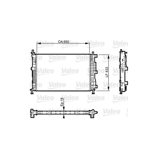 Kylare, motorkylning Valeo 735555 VALEO