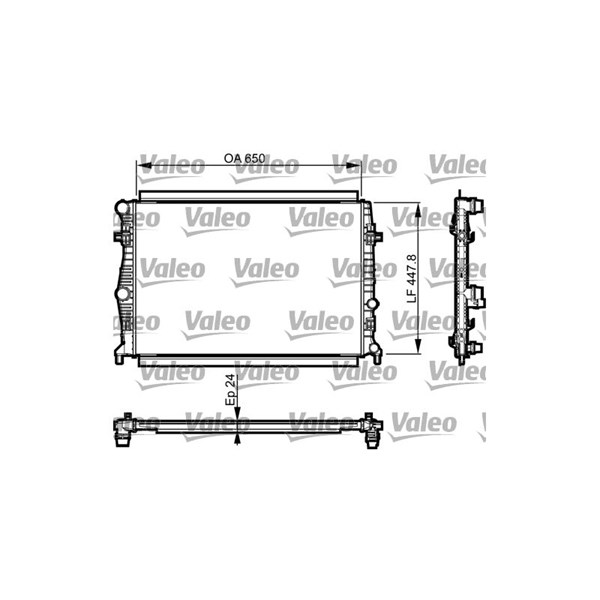 Kylare, motorkylning Valeo 735556 VALEO Kylare, motorkylning Valeo 735556 VALEO
