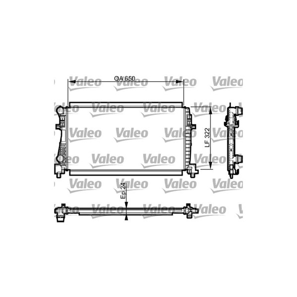 Kylare, motorkylning Valeo 735557 VALEO