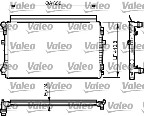 Kylare, motorkylning Valeo 735558 VALEO