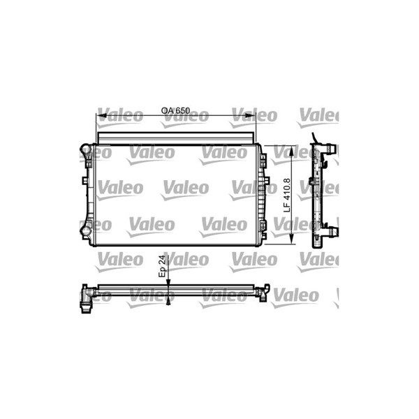 Kylare, motorkylning Valeo 735558 VALEO