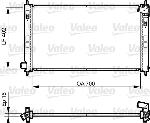 Kylare, motorkylning Valeo 735575 VALEO