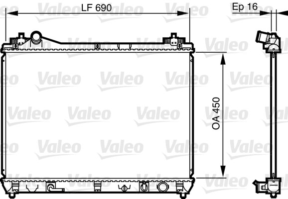 Kylare, motorkylning Valeo 735580 VALEO