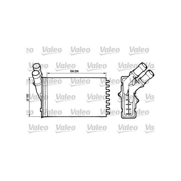 Värmeväxlare, kupévärme Valeo 812005 VALEO Värmeväxlare, kupévärme Valeo 812005 VALEO