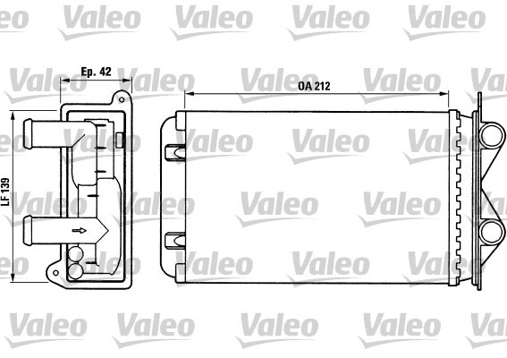 Värmeväxlare, kupévärme Valeo 812013 VALEO