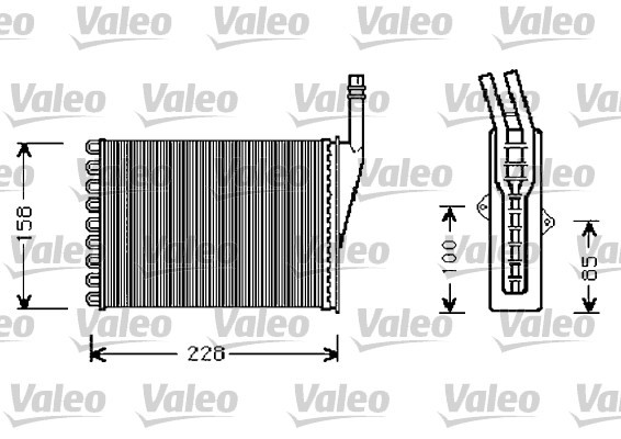 Värmeväxlare, kupévärme, Höger Valeo 812288 VALEO