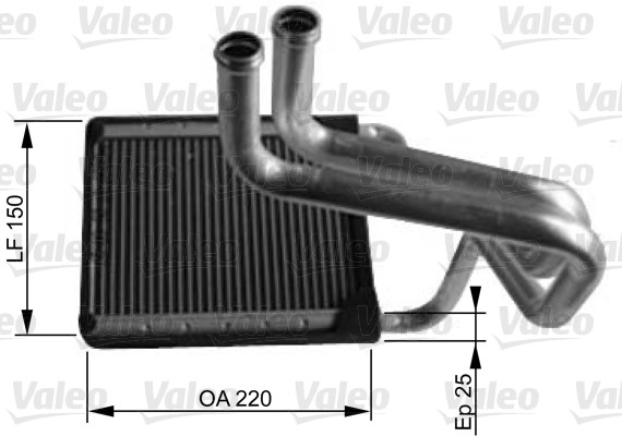 Värmeväxlare, kupévärme Valeo 812430 VALEO