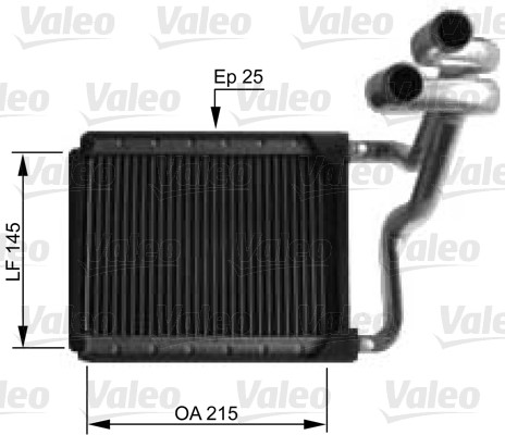 Värmeväxlare, kupévärme Valeo 812441 VALEO