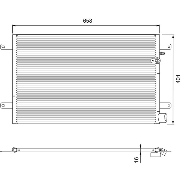 Kondensor, klimatanläggning Valeo 814004 VALEO