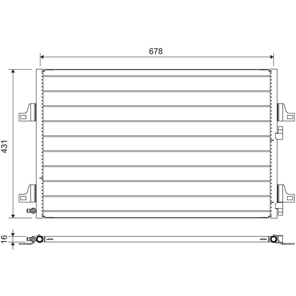 Kondensor, klimatanläggning Valeo 814007 VALEO