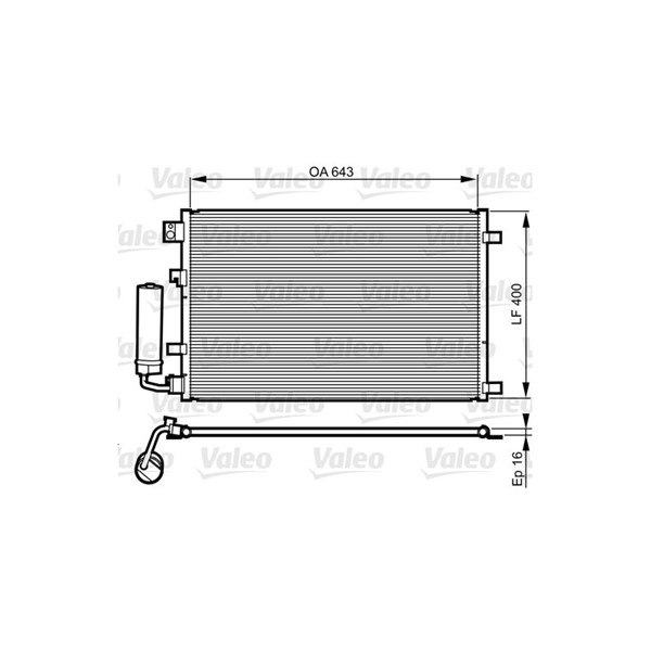 Kondensor, klimatanläggning Valeo 814008 VALEO