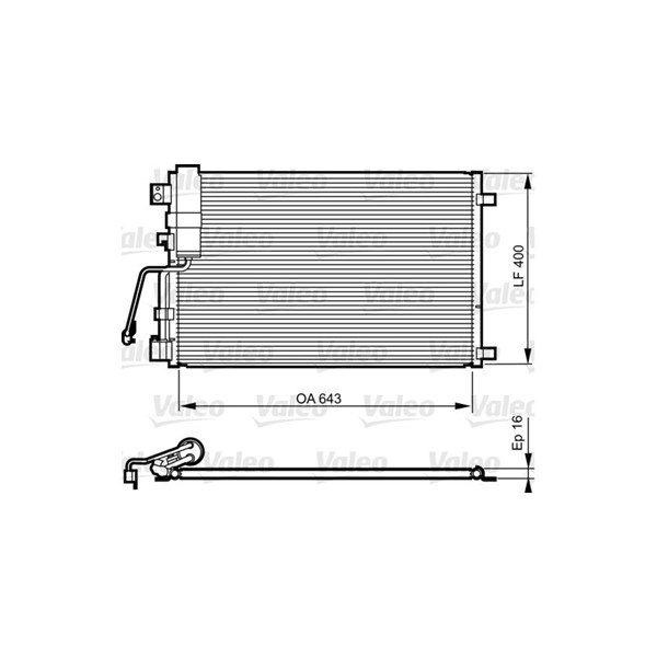 Kondensor, klimatanläggning Valeo 814009 VALEO