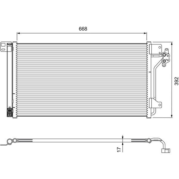 Kondensor, klimatanläggning Valeo 814015 VALEO