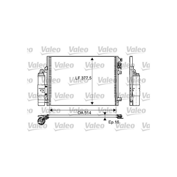 Kondensor, klimatanläggning Valeo 814051 VALEO