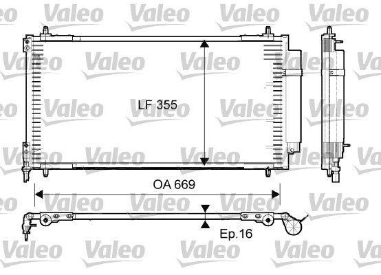 Kondensor, klimatanläggning Valeo 814065 VALEO