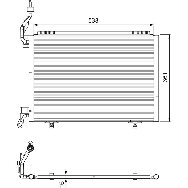 Kondensor, klimatanläggning Valeo 814074 VALEO