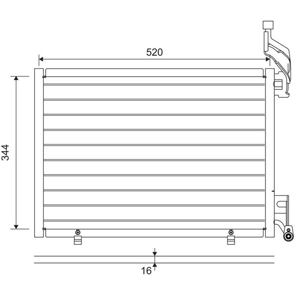 Kondensor, klimatanläggning Valeo 814075 VALEO