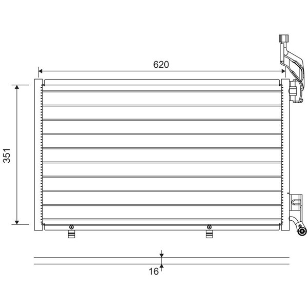 Kondensor, klimatanläggning Valeo 814076 VALEO