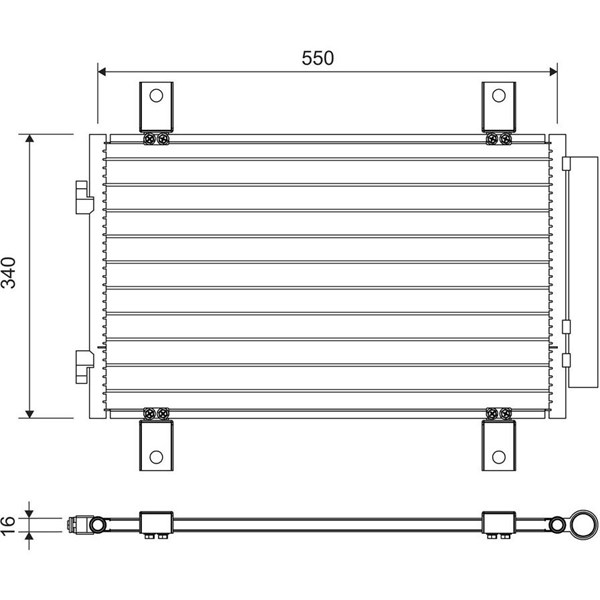 Kondensor, klimatanläggning Valeo 814081 VALEO