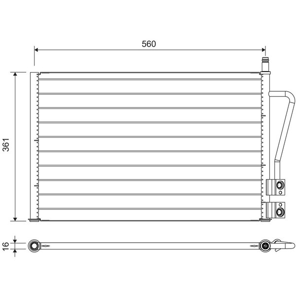 Kondensor, klimatanläggning Valeo 814083 VALEO