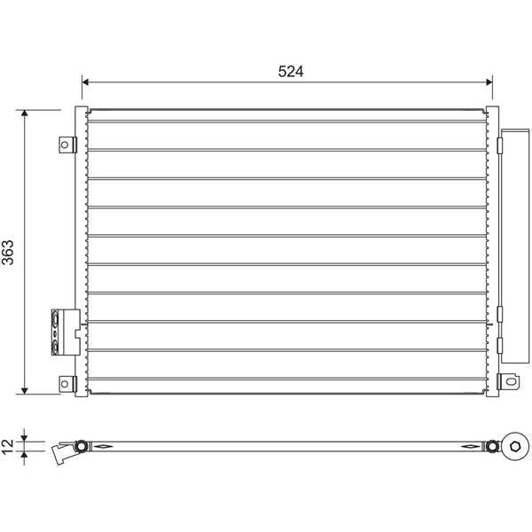 Kondensor, klimatanläggning Valeo 814155 VALEO