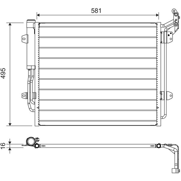 Kondensor, klimatanläggning Valeo 814157 VALEO