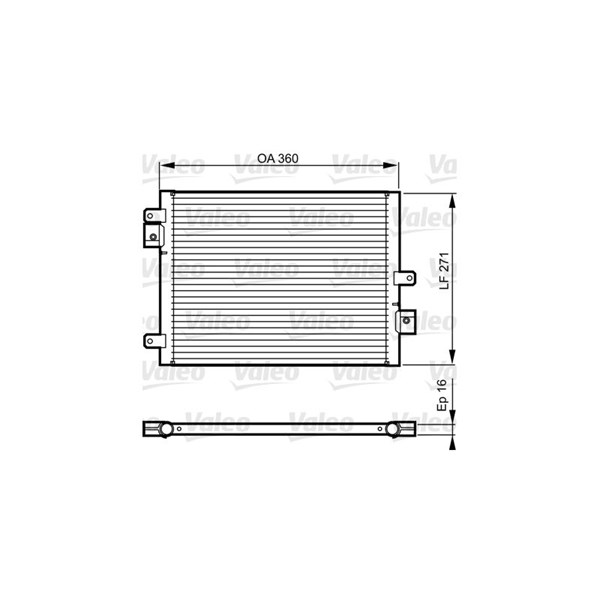 Kondensor, klimatanläggning Valeo 814167 VALEO