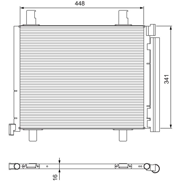 Kondensor, klimatanläggning Valeo 814168 VALEO