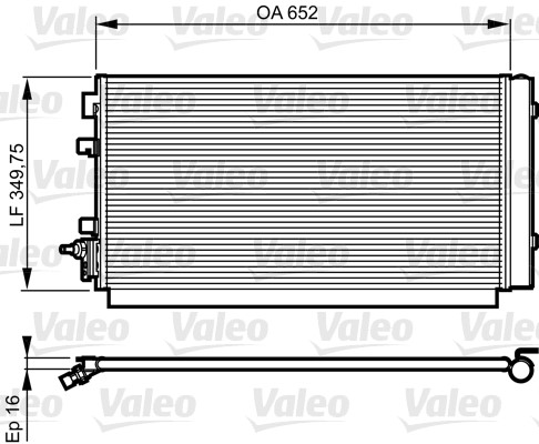 Kondensor, klimatanläggning Valeo 814187 VALEO