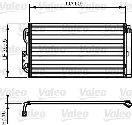 Kondensor, klimatanläggning Valeo 814191 VALEO