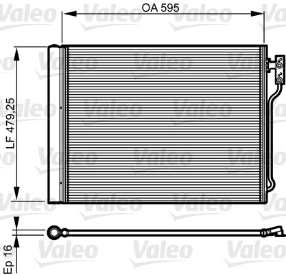Kondensor, klimatanläggning Valeo 814192 VALEO