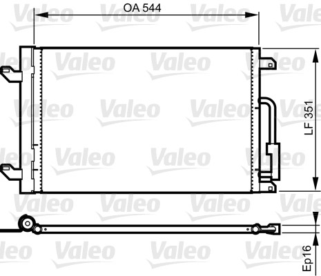 Kondensor, klimatanläggning Valeo 814198 VALEO