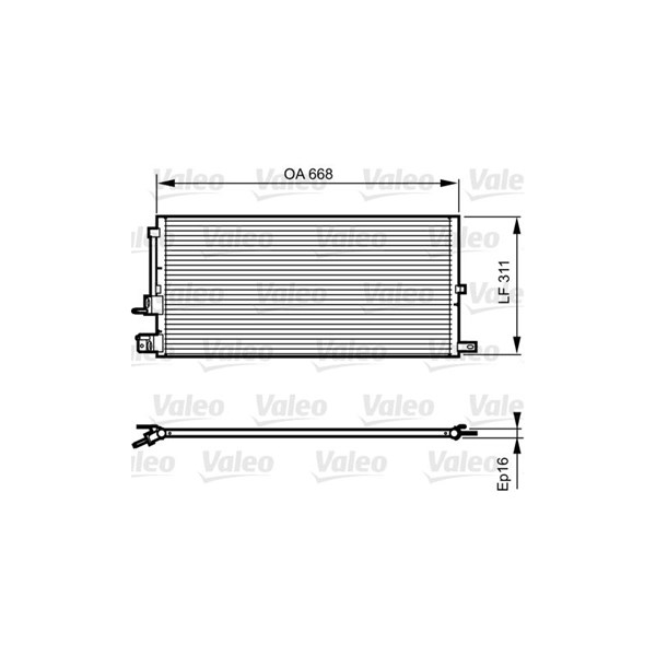 Kondensor, klimatanläggning Valeo 814199 VALEO