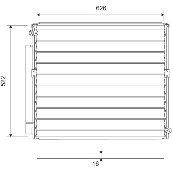 Kondensor, klimatanläggning Valeo 814203 VALEO