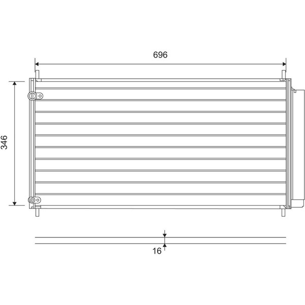 Kondensor, klimatanläggning Valeo 814205 VALEO