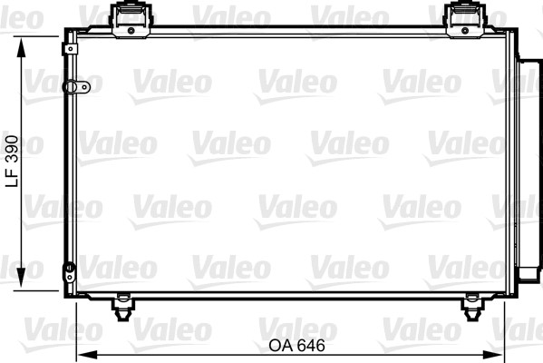 Kondensor, klimatanläggning Valeo 814208 VALEO