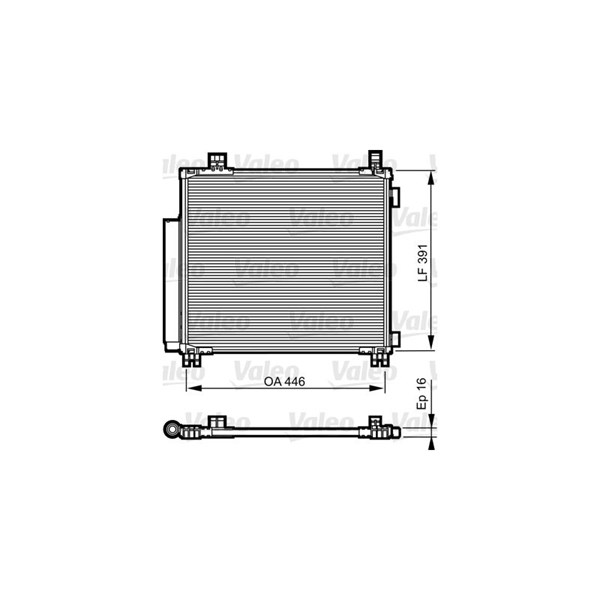 Kondensor, klimatanläggning Valeo 814220 VALEO