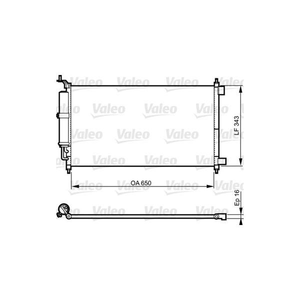 Kondensor, klimatanläggning Valeo 814221 VALEO
