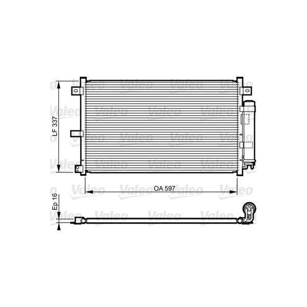 Kondensor, klimatanläggning Valeo 814227 VALEO