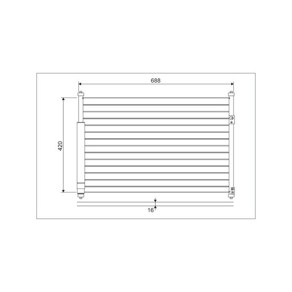 Kondensor, klimatanläggning Valeo 814228 VALEO