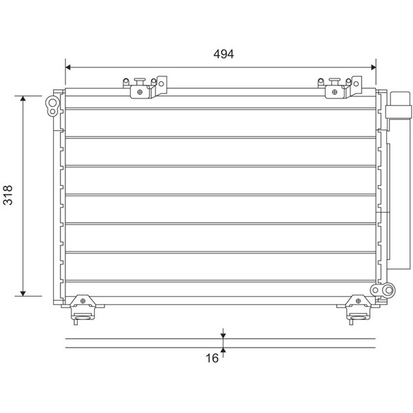 Kondensor, klimatanläggning Valeo 814309 VALEO
