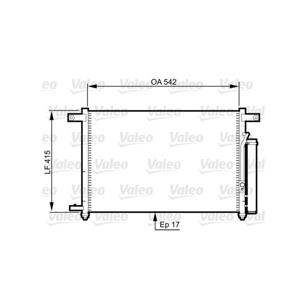 Kondensor, klimatanläggning Valeo 814344 VALEO