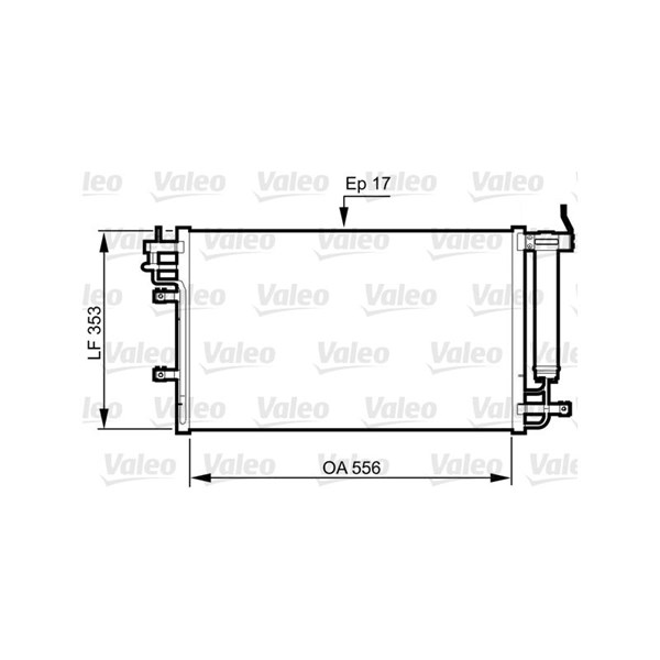 Kondensor, klimatanläggning Valeo 814345 VALEO