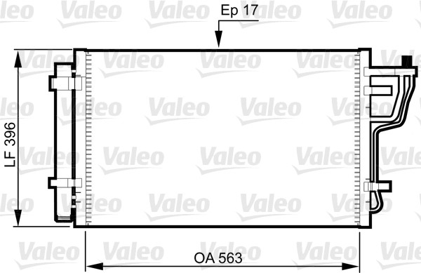Kondensor, klimatanläggning Valeo 814351 VALEO